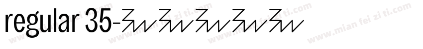 regular 35字体转换